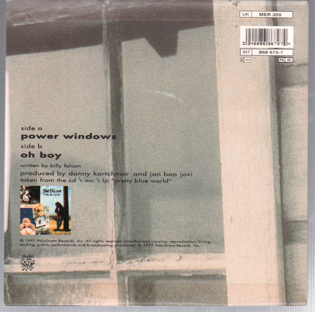 Billy Falcon - Power Windows - 7 Inch