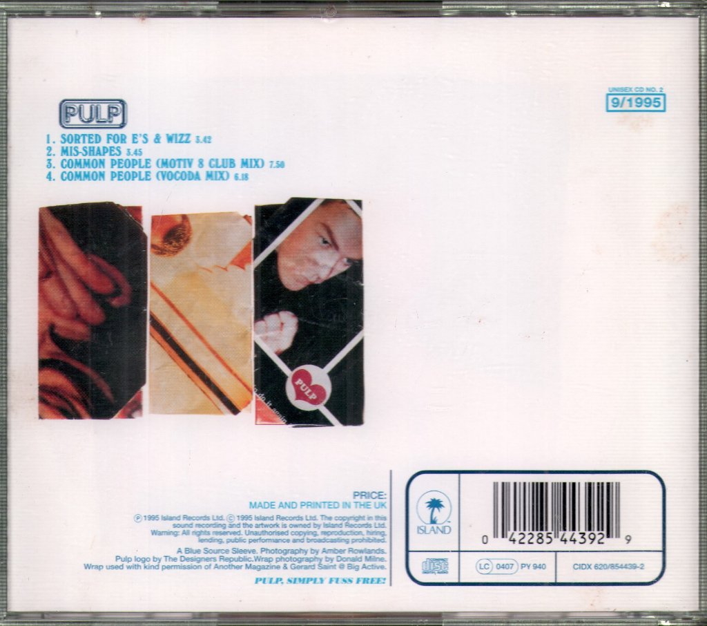 Pulp - Sorted For E's And Wizz - Cd
