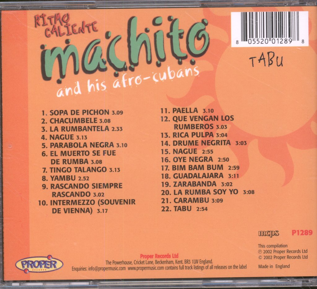 Machito And His Afro Cubans - Tabu - Cd