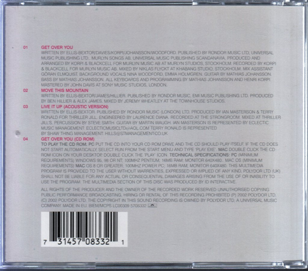 Sophie Ellis-Bextor - Get Over You / Move This Mountain - Cd