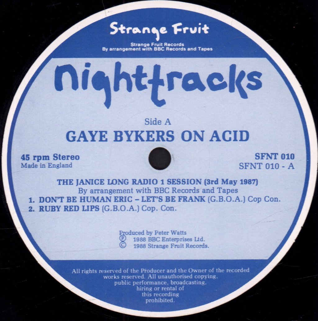 Gaye Bykers On Acid - Janice Long Session - 12 Inch
