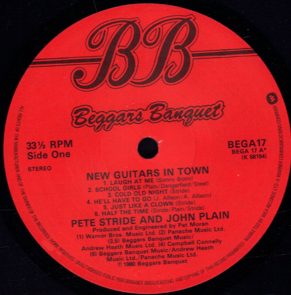 Pete Stride and John Plain (lurkers) - New Guitars In Town - Lp