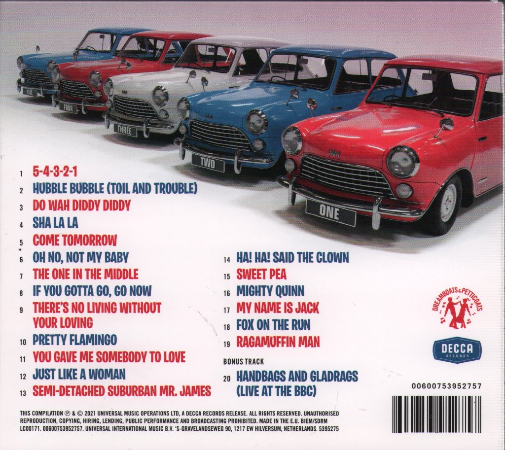 Manfred Mann - 5-4-3-2-1: The Greatest Hits - Cd