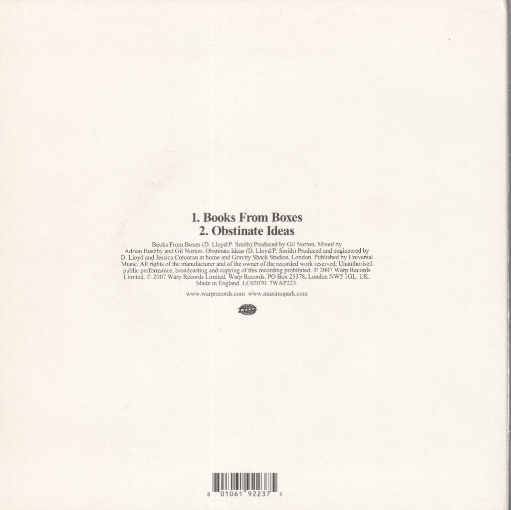 Maxïmo Park - Books From Boxes - 7 Inch