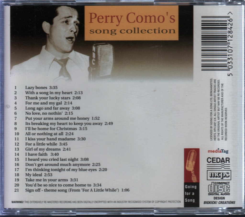 Perry Como - Perry Como's Song Collection - Cd