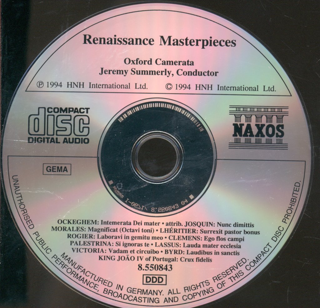 Oxford Camerata, Jeremy Summerly - Renaissance Masterpieces - Cd