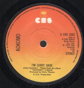Kokomo - I'm Sorry Babe - 7 Inch