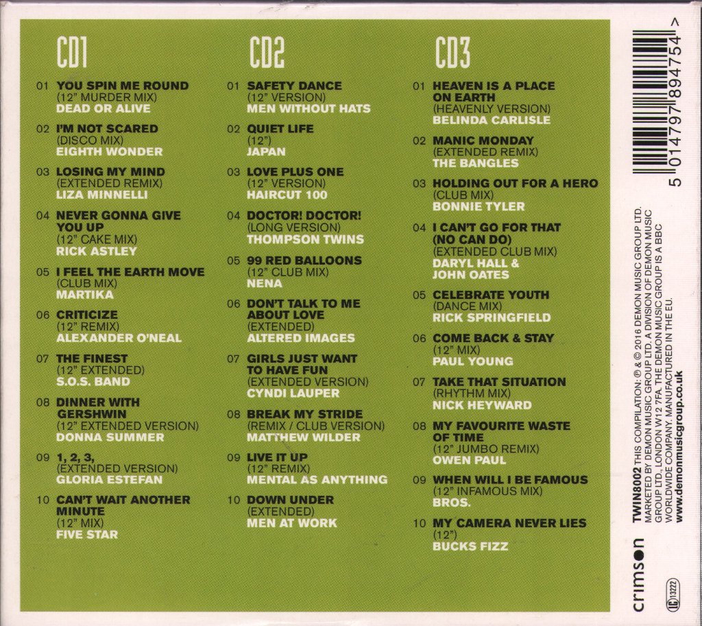 Various Artists - Twelve Inch Eighties (You Spin Me Round) - Triple Cd