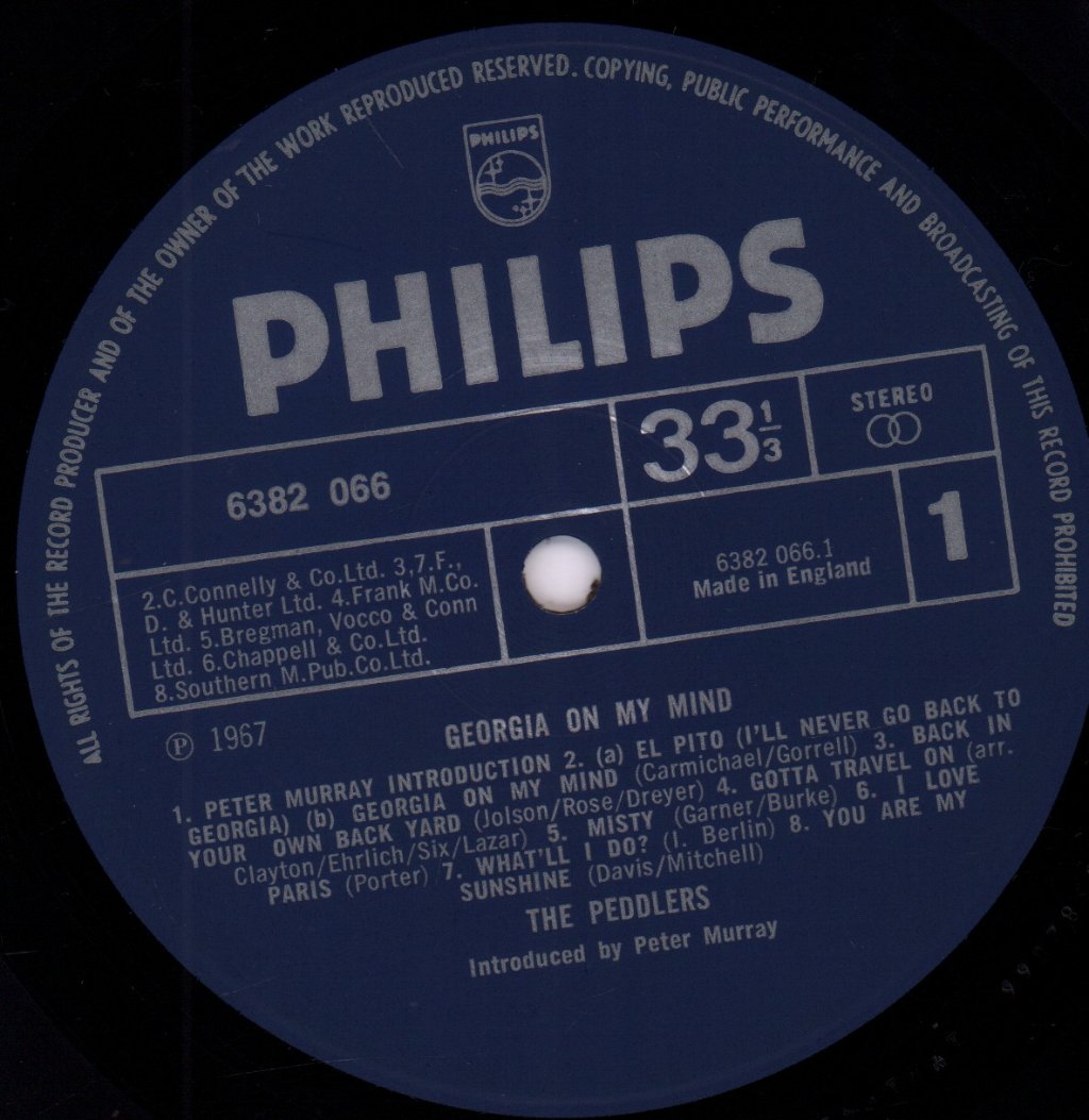 Peddlers - Georgia On My Mind - Lp