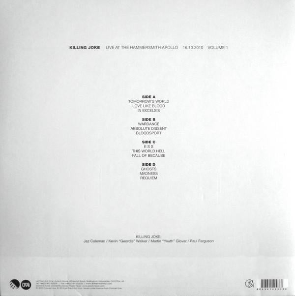 Killing Joke - Live At The Hammersmith Apollo 16.10.2010 Volume 1 - Double Lp