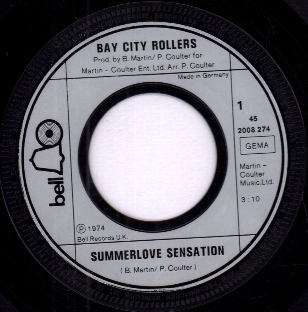 Bay City Rollers - Summerlove Sensation - 7 Inch