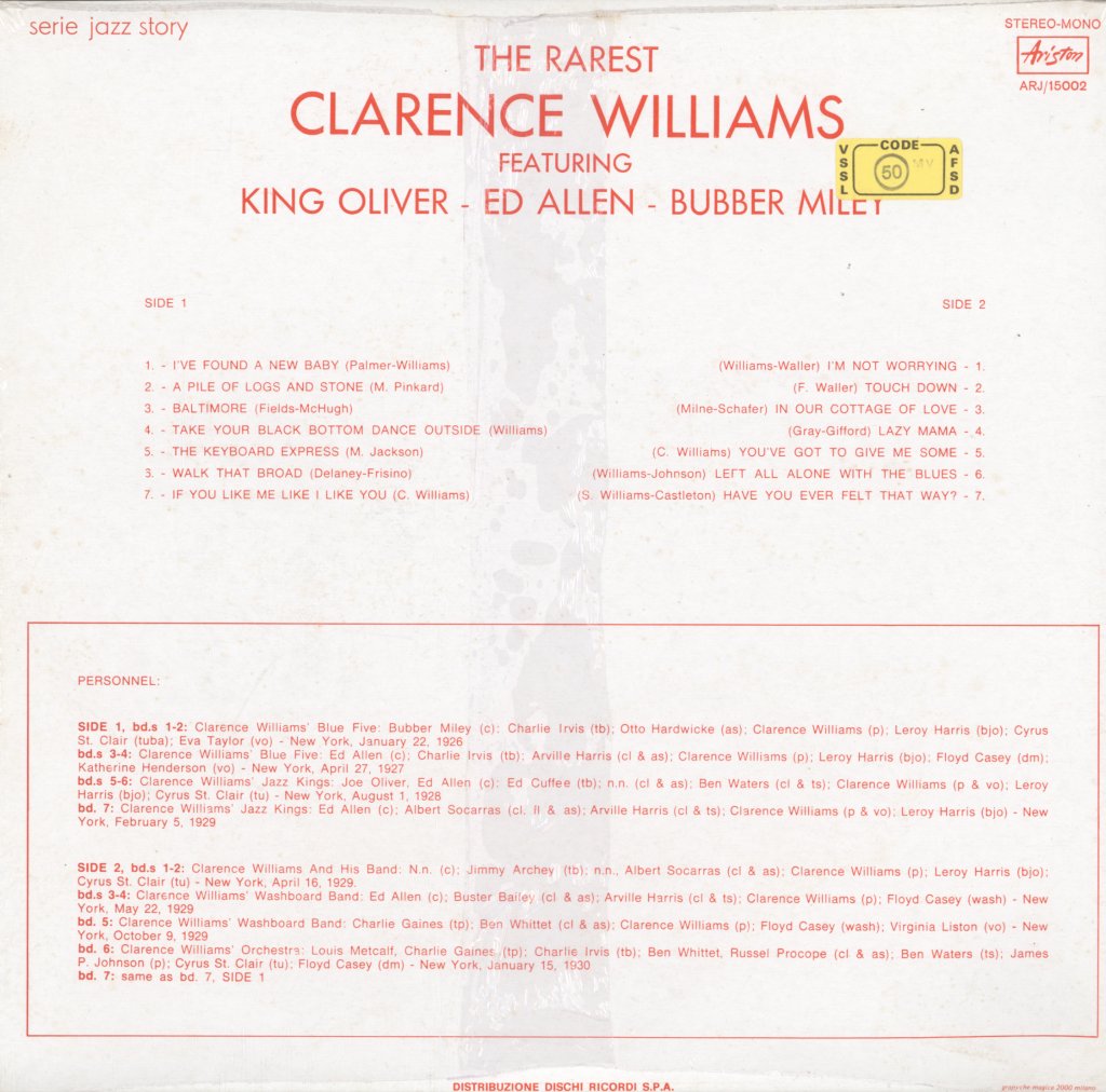 Clarence Williams - Rarest - Lp