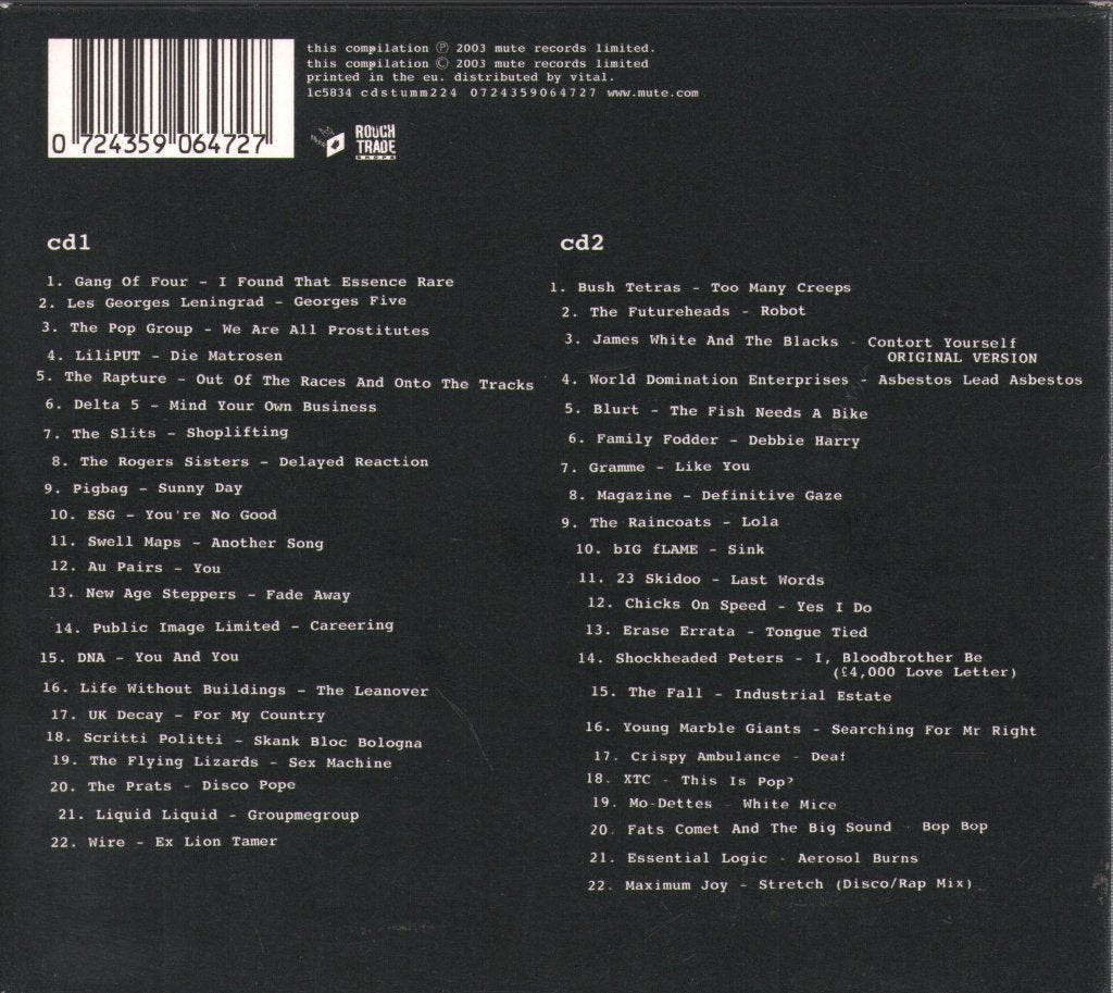 Various Artists - Rough Trade Shops (Post Punk 01) - Double Cd