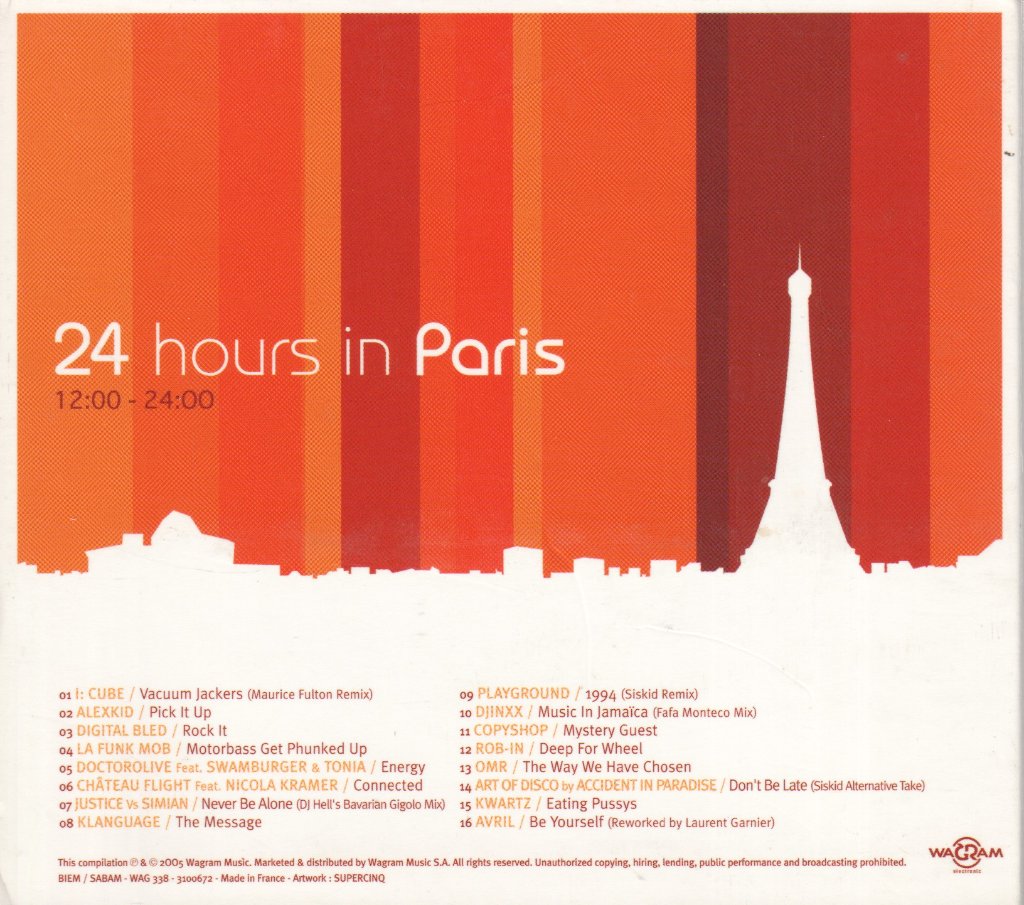 Various Artists - 24 Hours In Paris - Double Cd