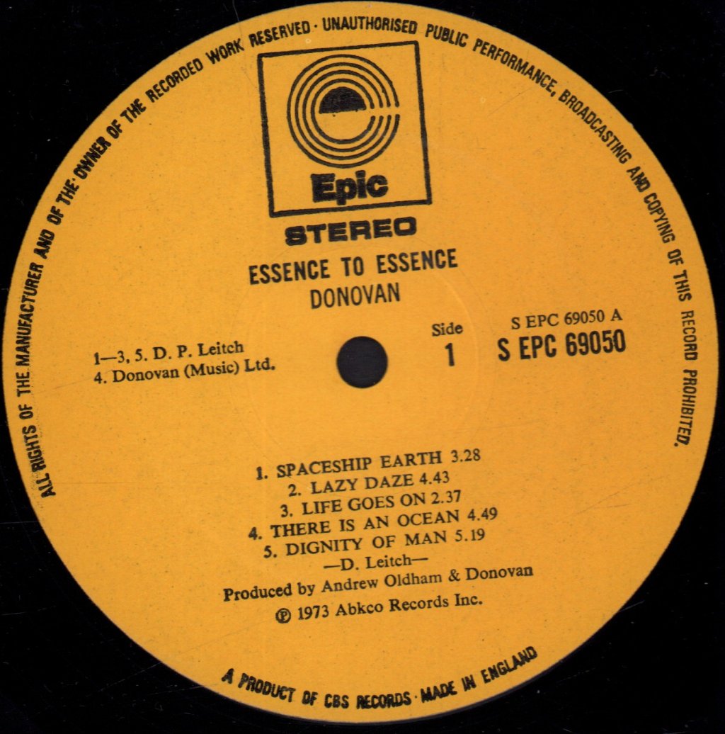 Donovan - Essence To Essence - Lp