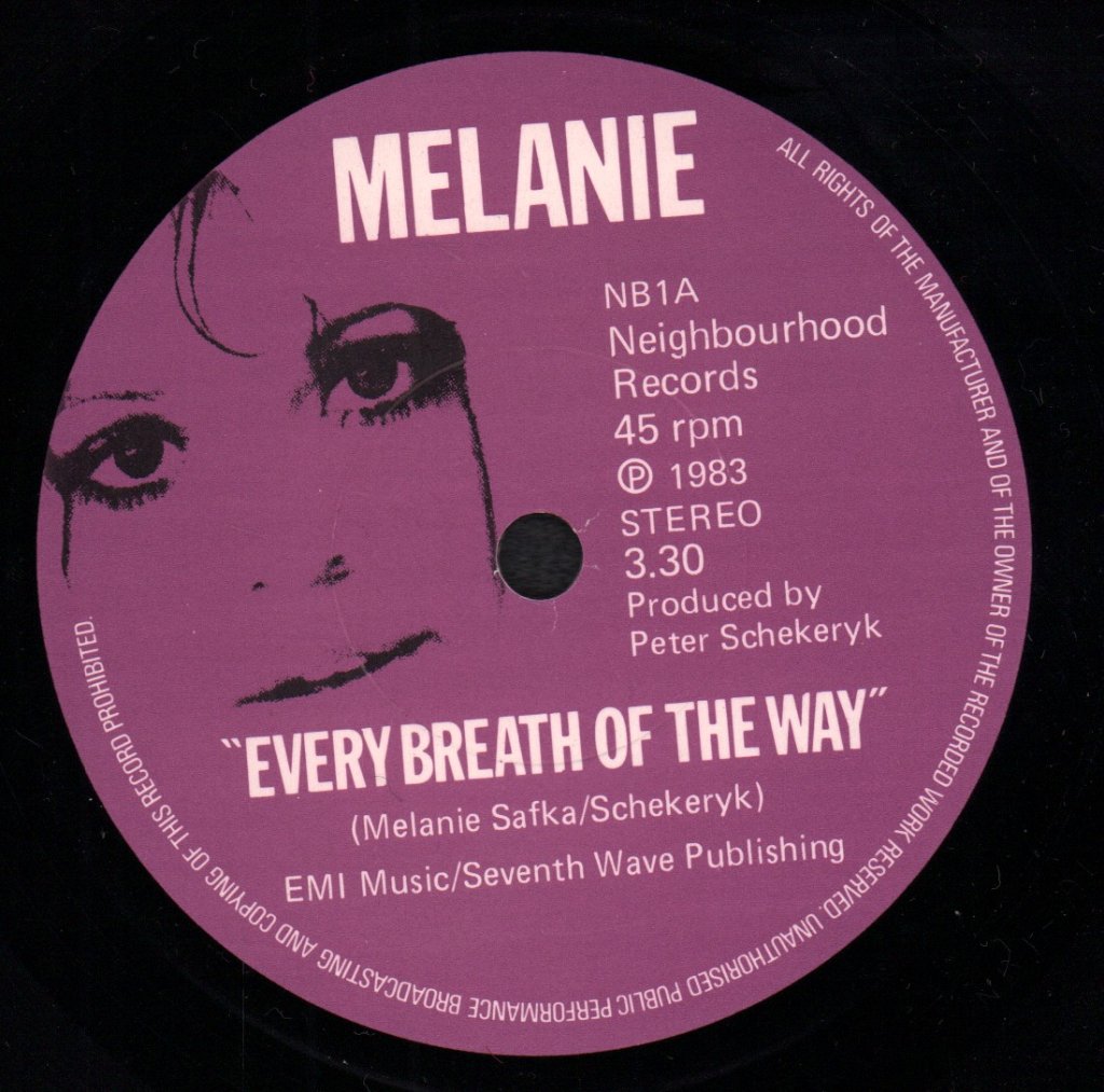 Melanie - Every Breath Of The Way - 7 Inch
