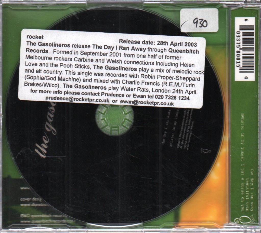 Gasolineros - Day I Ran Away - Cd