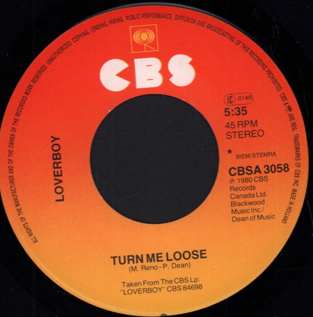 Loverboy - Turn Me Loose - 7 Inch