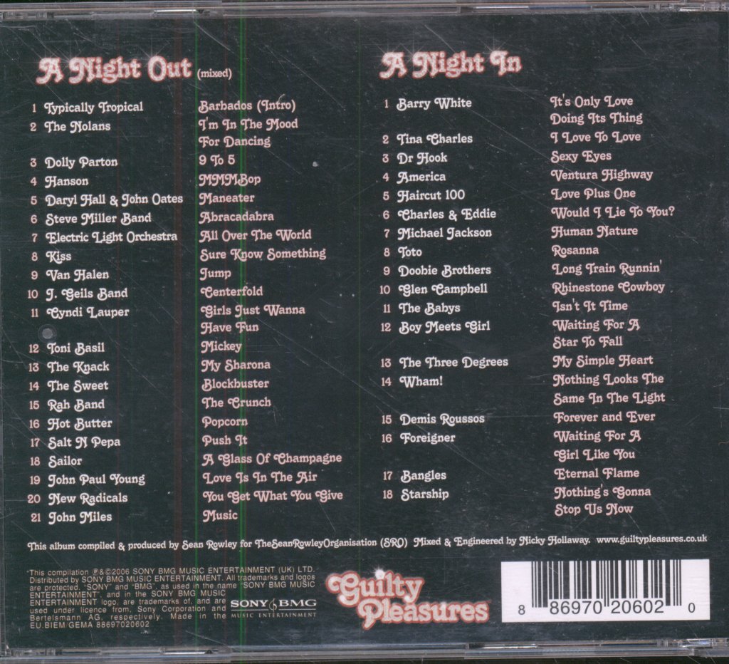 Various Artists - Guilty Pleasures - Shameless Blameless Fun - Double Cd