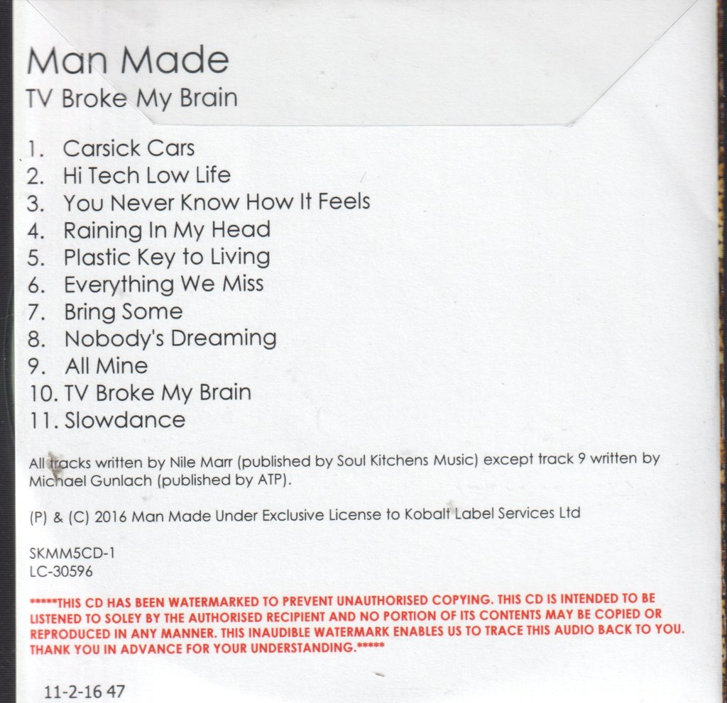 Man Made - TV Broke My Brain - Cd