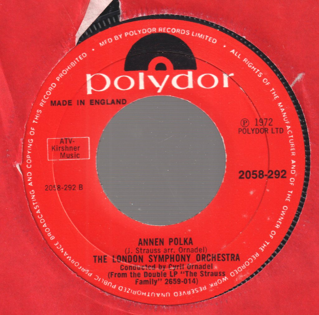 London Symphony Orchestra - Theme From "The Strauss Family" - 7 Inch