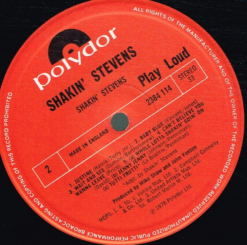 Shakin' Stevens - Shakin' Stevens - Lp