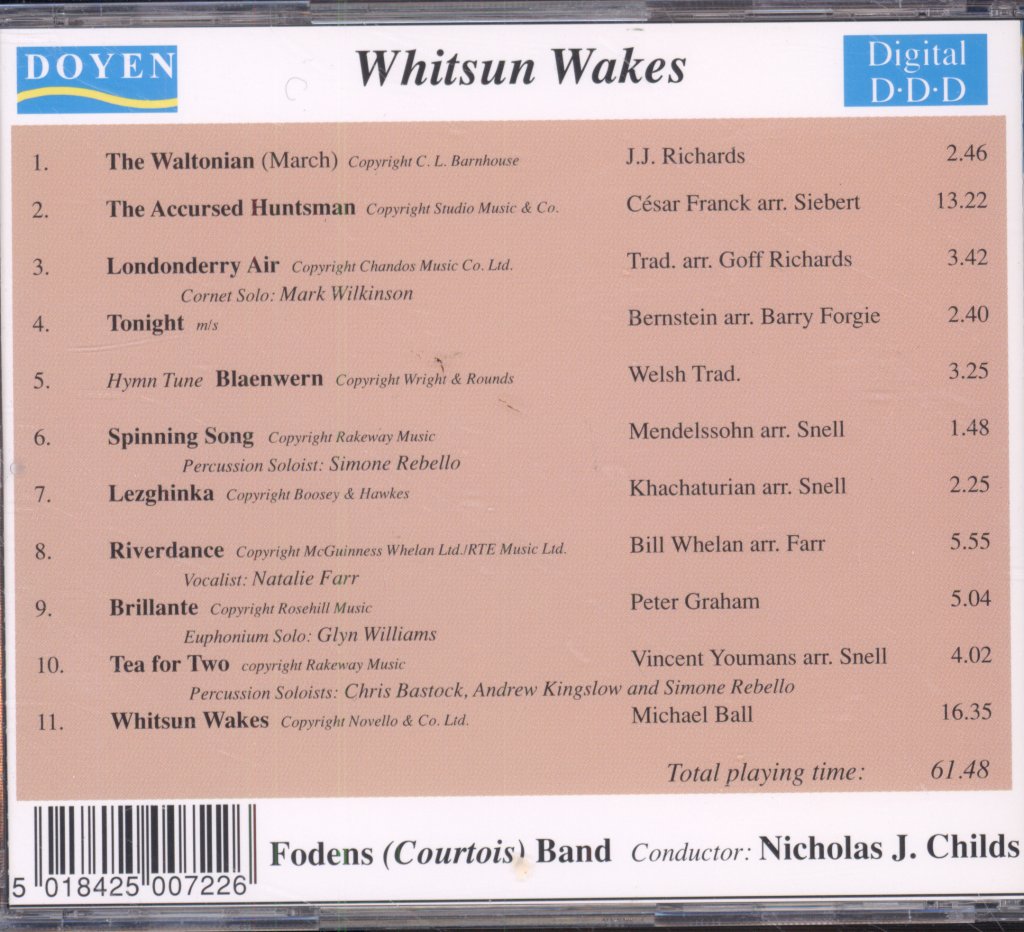 Foden's Courtois Band - Whitsun Wakes - Cd