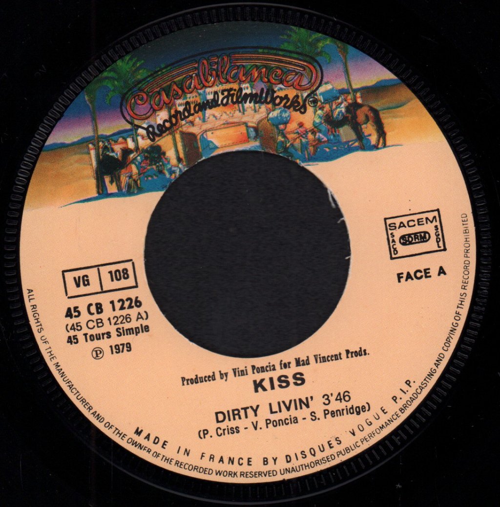 Kiss - Dirty Livin - 7 Inch