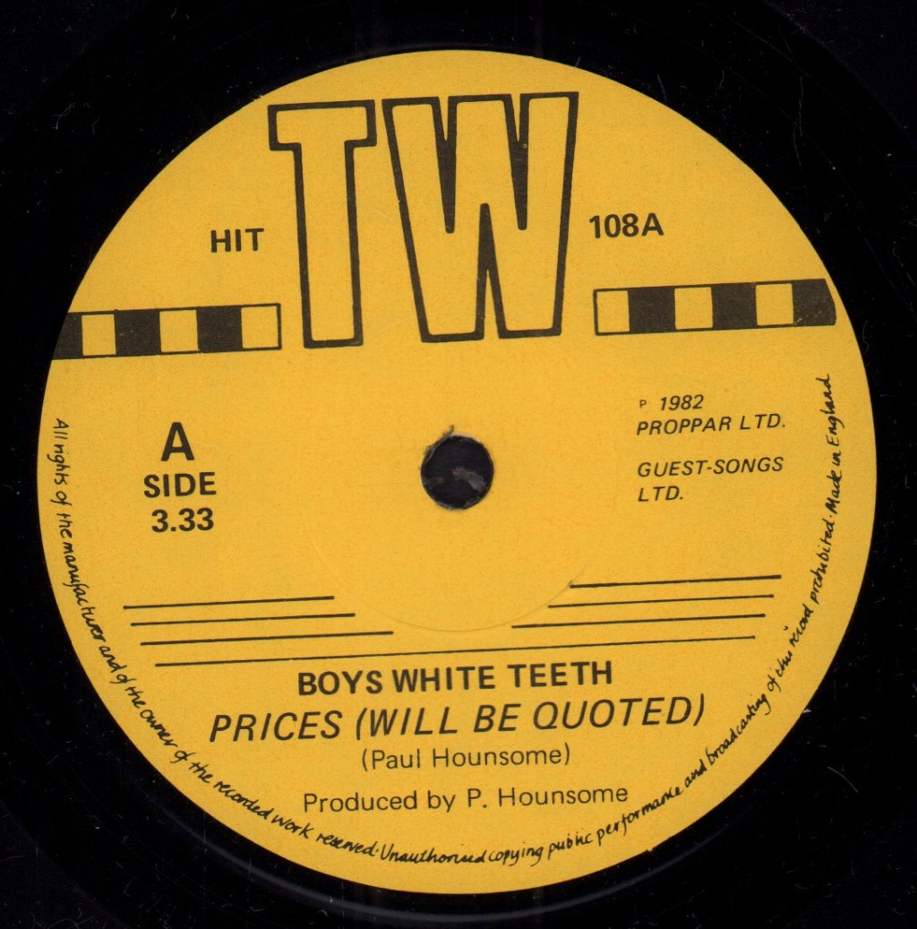 Boys White Teeth - Prices - 7 Inch