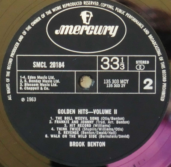 Brook Benton - Golden Hits Volume 2 - Lp