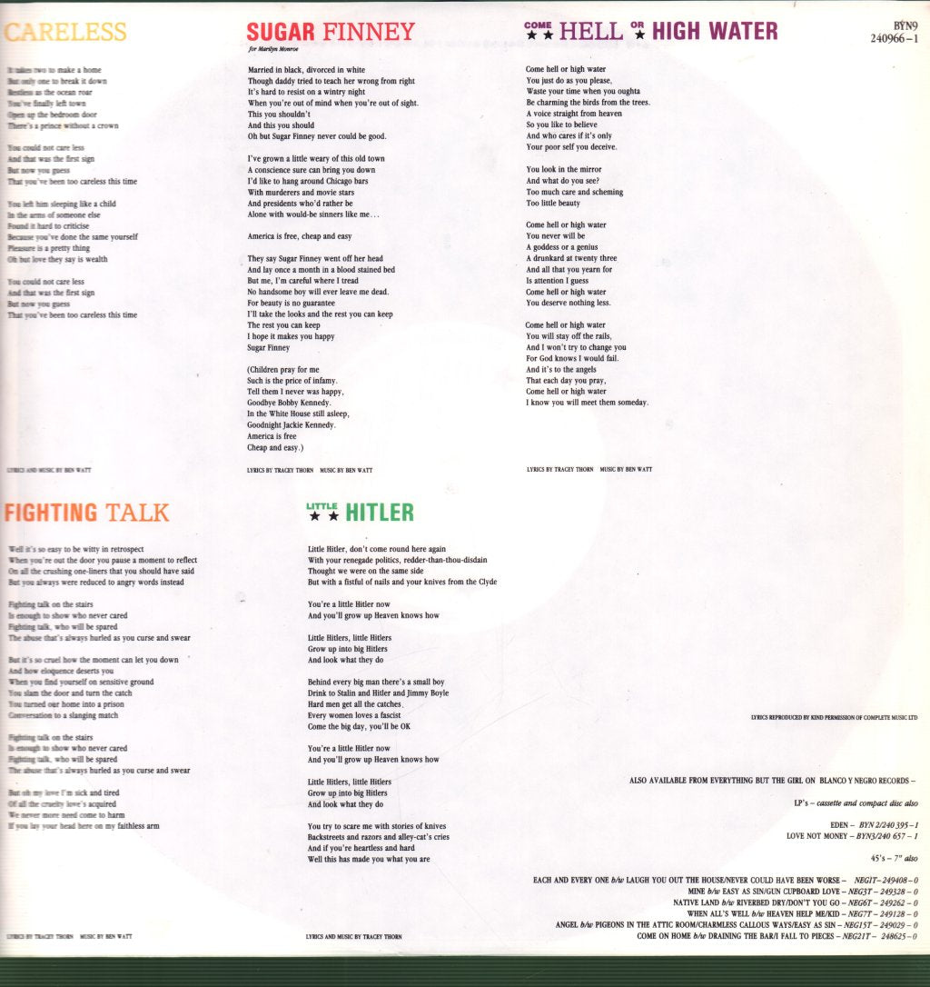 Everything But The Girl - Baby The Stars Shine Bright - Lp