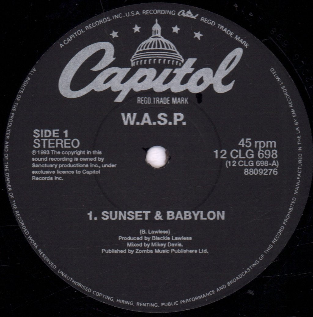 Wasp - Sunset And Babylon - 12 Inch