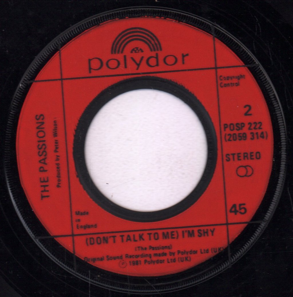 Passions (Uk Group) - I'm In Love With A German Film Star - 7 Inch
