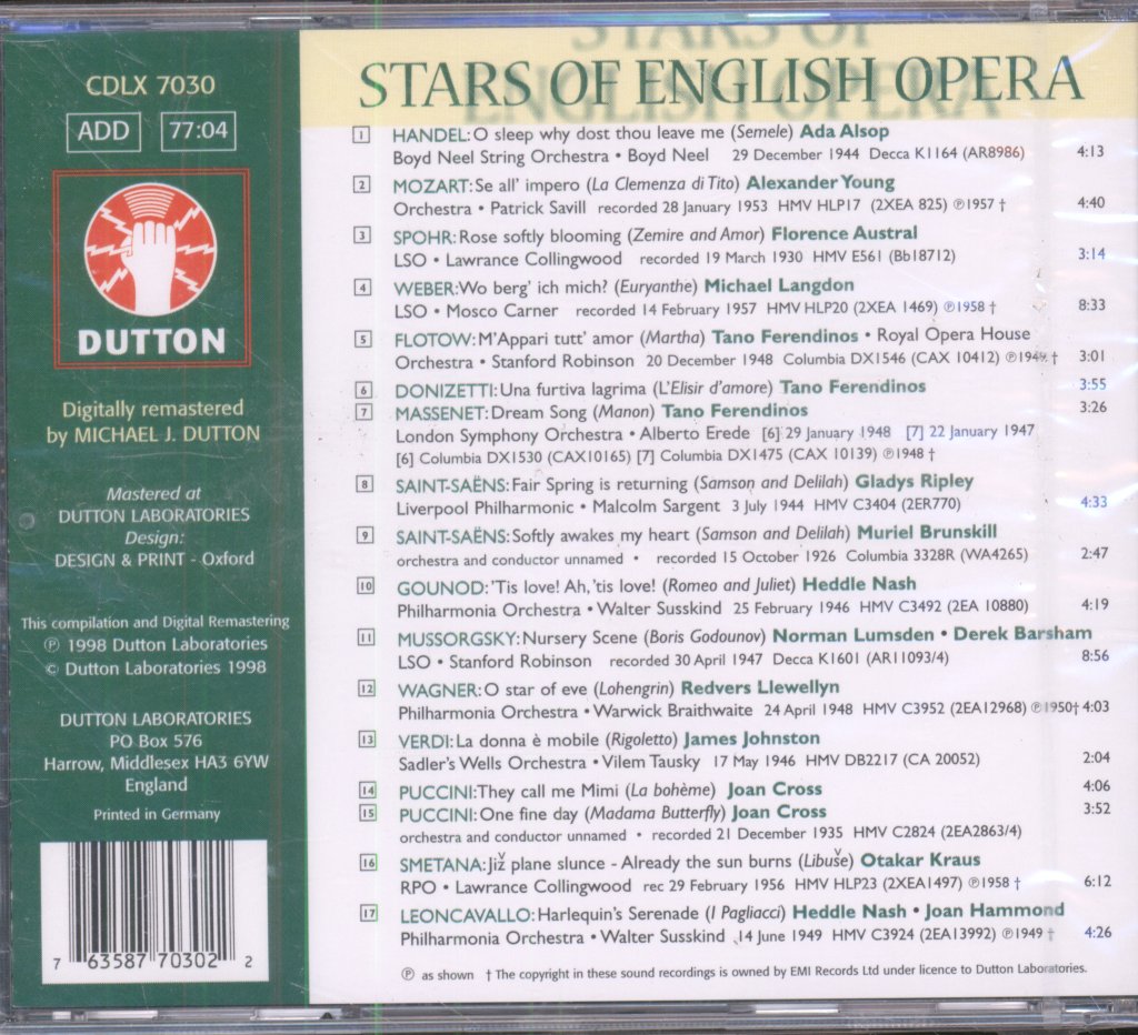 Various Artists - Stars Of English Opera, Volume 4 - Cd