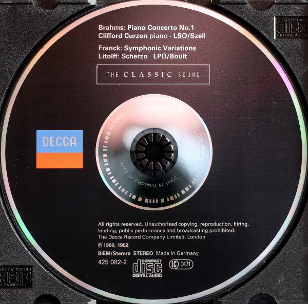 Clifford Curzon, London Symphony Orchestra - Brahms - Piano Concerto No. 1 - Cd