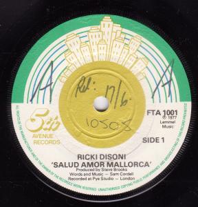 Ricki Disoni - Salud Amor Mallorca - 7 Inch
