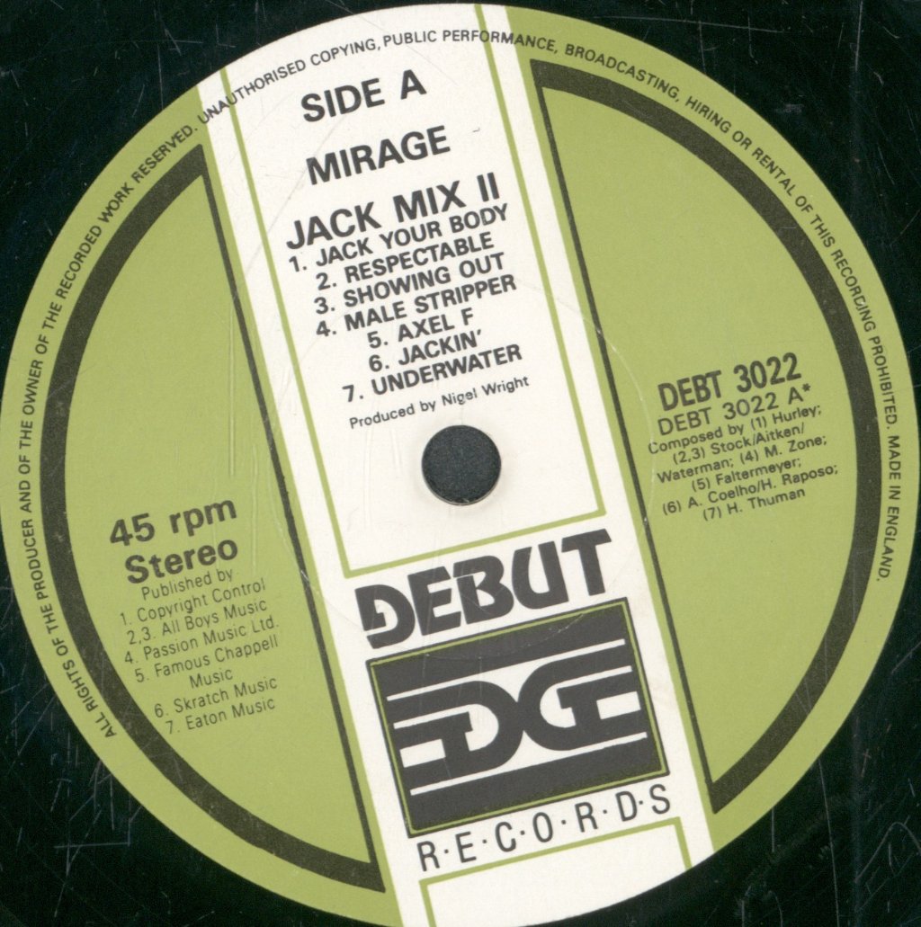Mirage (Pop) - Jack Mix Ii - 7 Inch