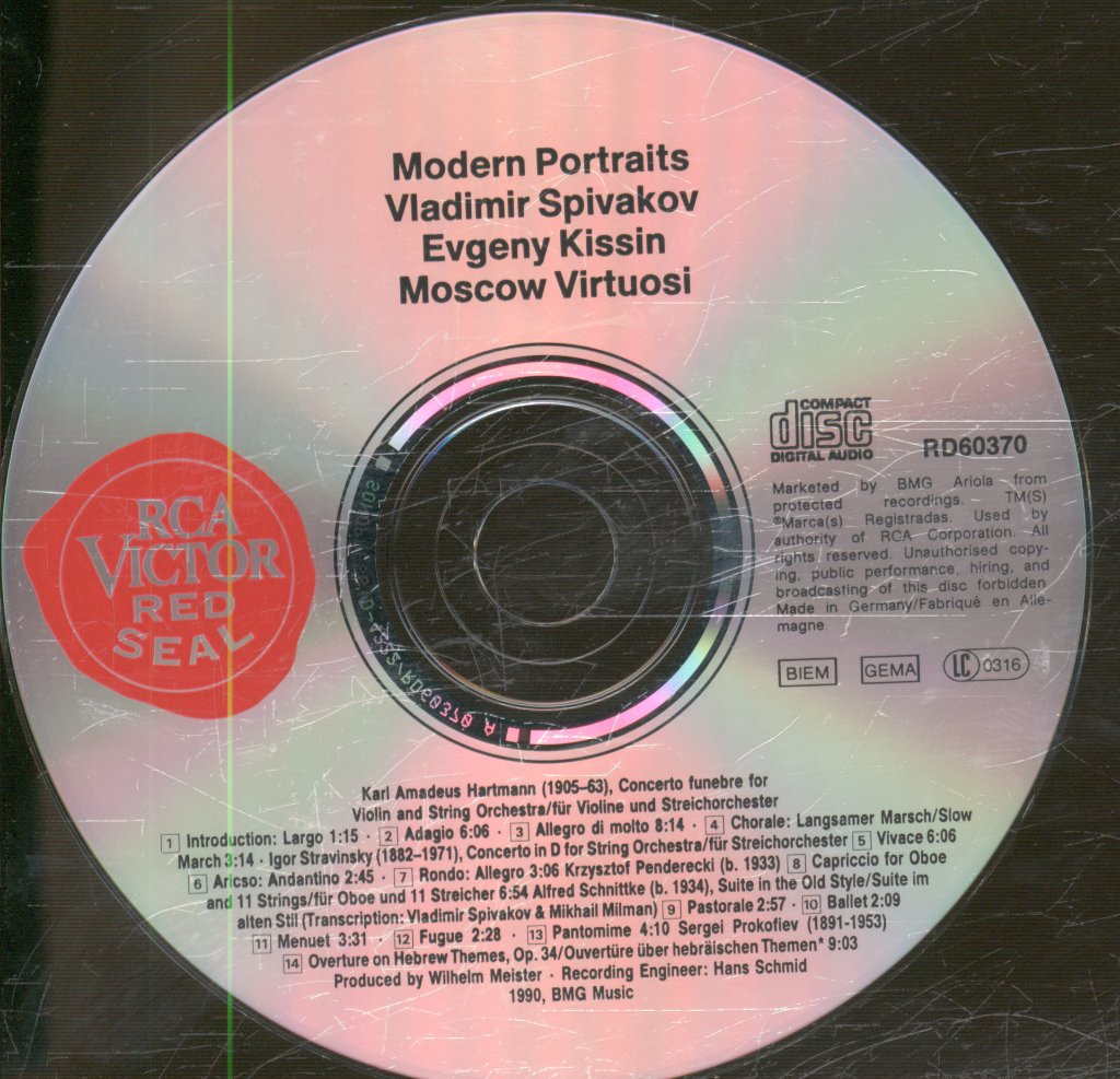Moscow Virtuosi, Vladimir Spivakov - Modern Portraits - Cd