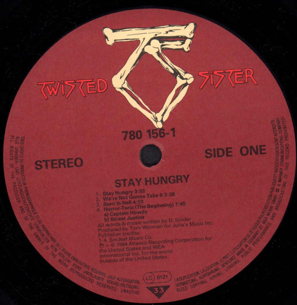 Twisted Sister - Stay Hungry - Lp