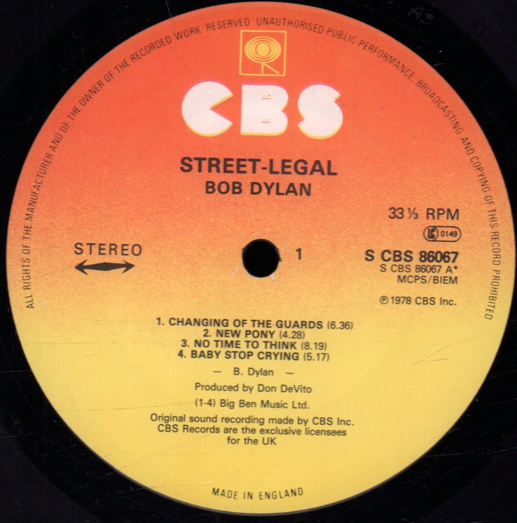 Bob Dylan - Street Legal - Lp
