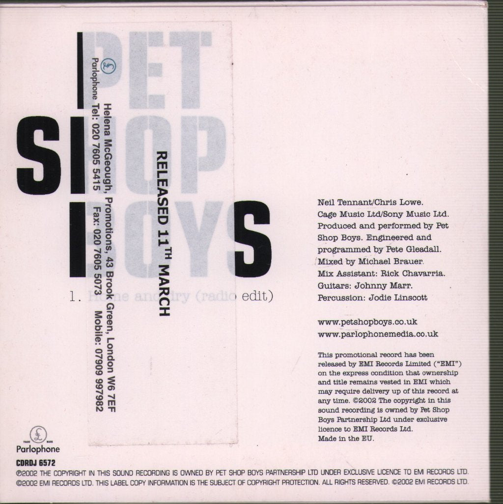 Pet Shop Boys - Home And Dry - Cd