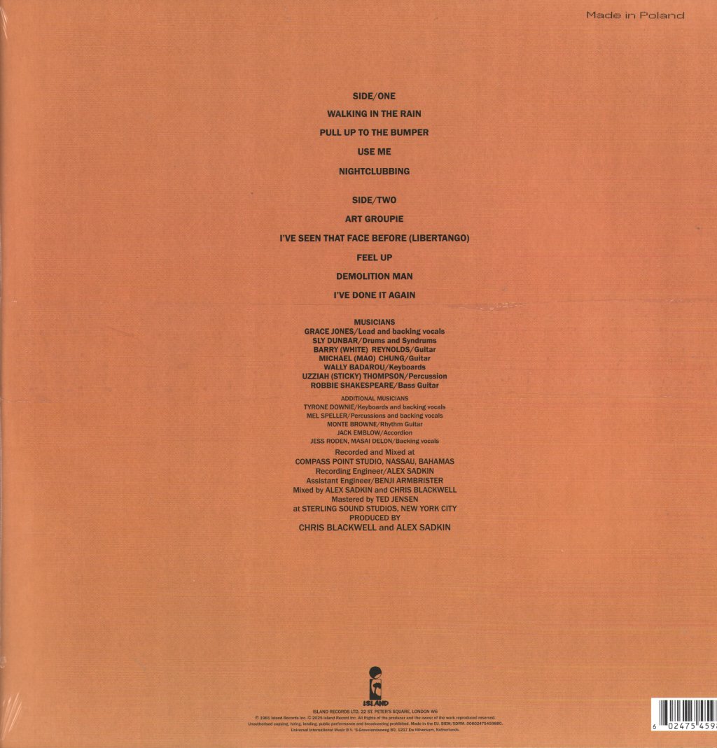 Grace Jones - Nightclubbing - Lp