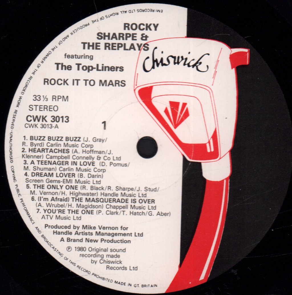 Rocky Sharpe And The Replays - Rock-It-To Mars - Lp