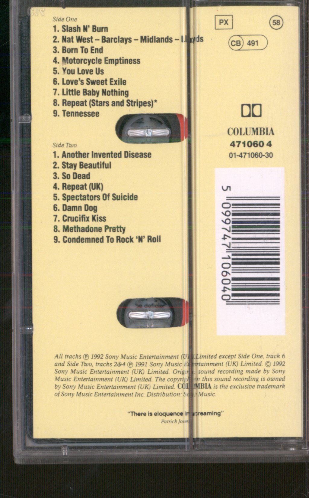 Manic Street Preachers - Generation Terrorists - Cassette