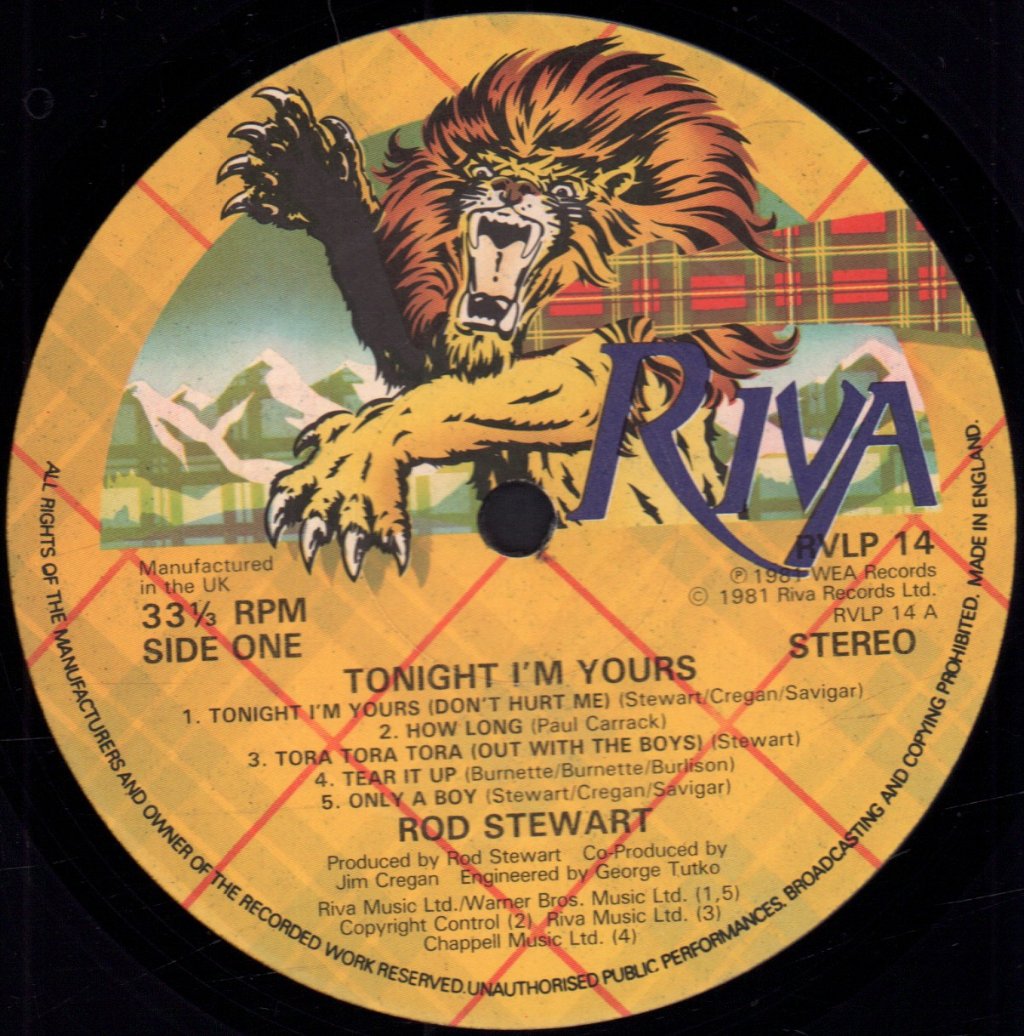 Rod Stewart - Tonight I'm Yours - Lp