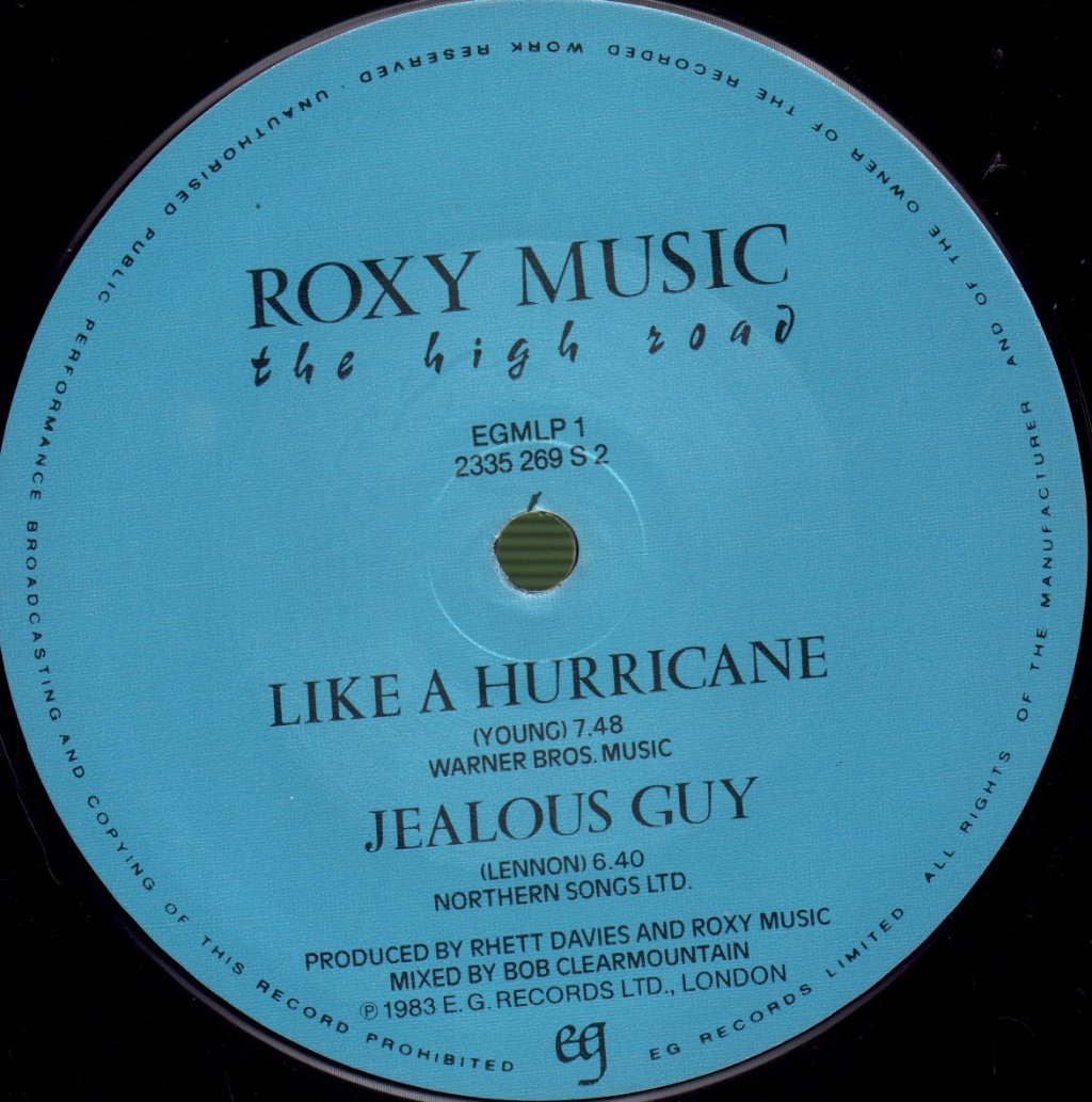 Roxy Music - High Road EP - 12 Inch