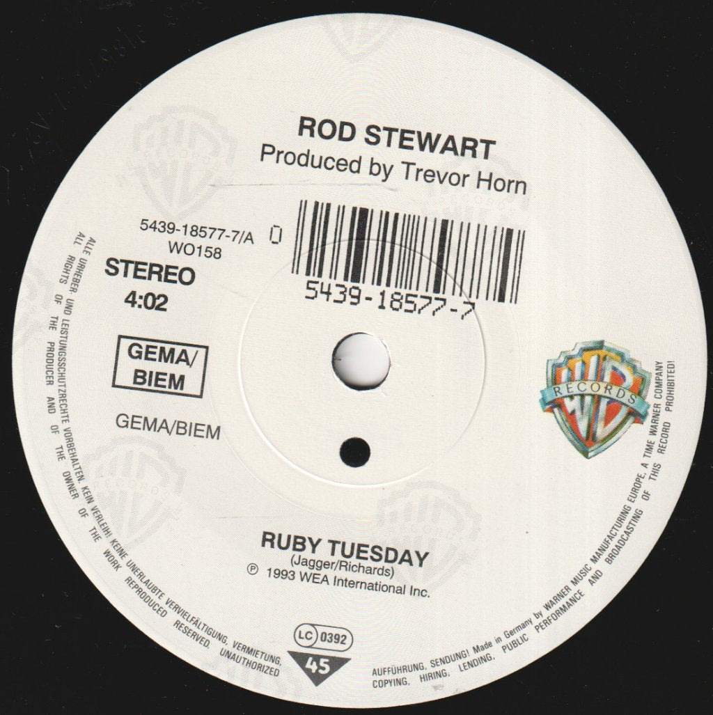 Rod Stewart - Ruby Tuesday - 7 Inch