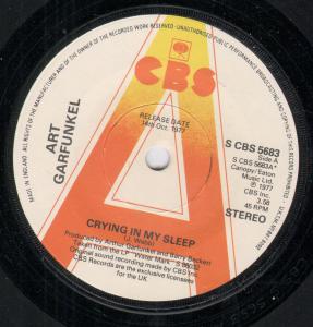 Art Garfunkel - Crying In My Sleep - 7 Inch