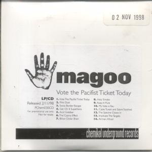 Magoo - Vote The Pacifist Ticket Today - Cd