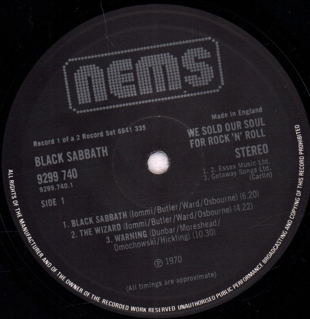 Black Sabbath - We Sold Our Soul For Rock N Roll - Double Lp